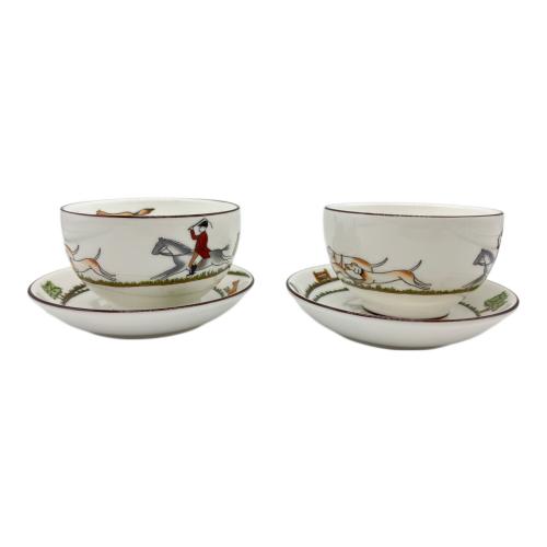 Wedgwood (ウェッジウッド) ジャパニーズタイプカップ&ソーサー 2P ハンティングシーン