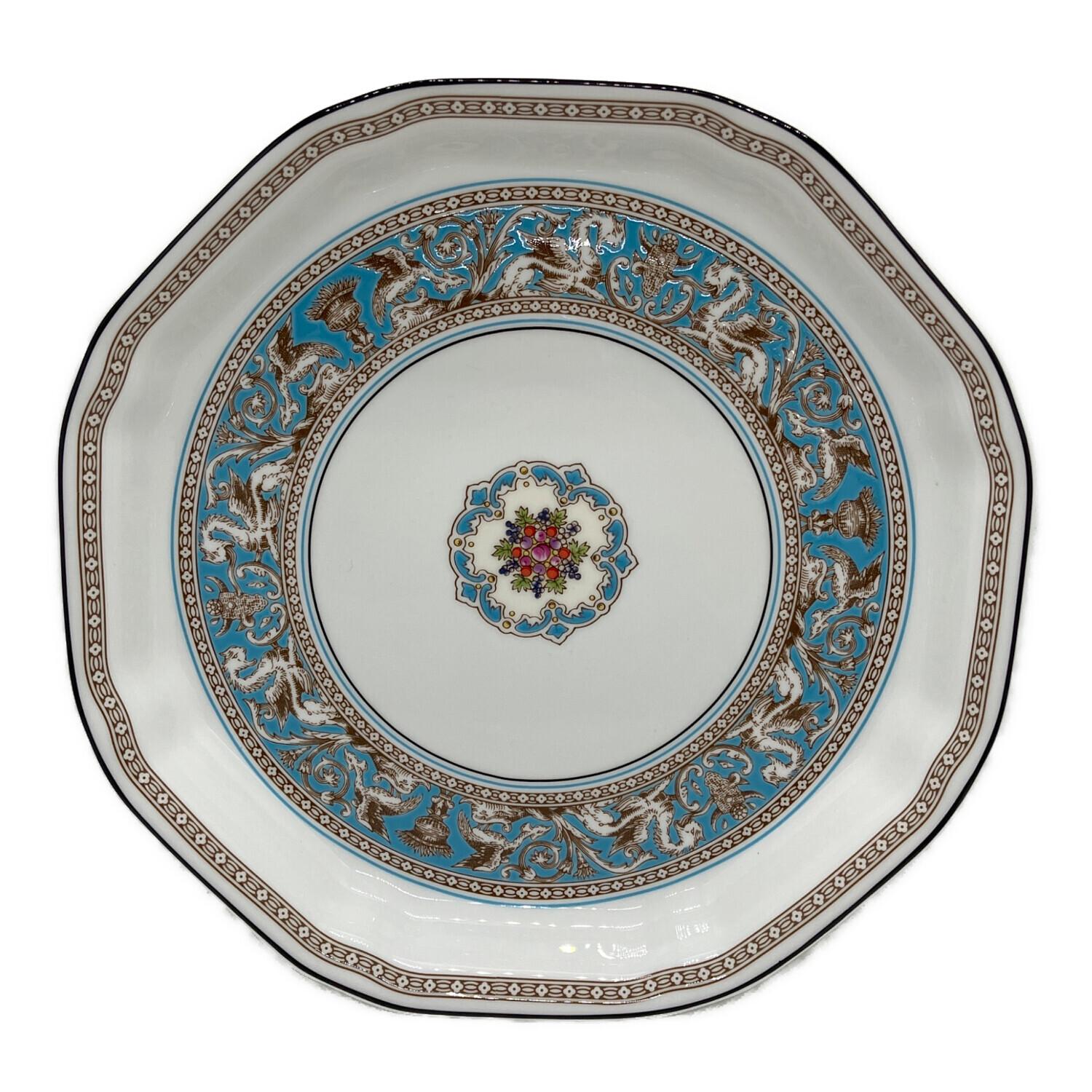 未使用　ウェッジウッド　フロレンティーン　ターコイズ　22.5cmミートプレート Wedgwood (ウェッジウッド) プレート フロレンティーン・ターコイズ