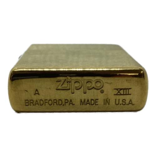 ZIPPO (ジッポ) オイルライター 1997年製 SOLID BRASS カラー：ゴールド