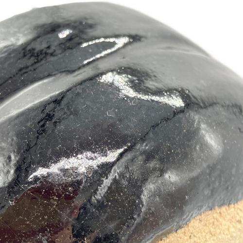 抹茶椀 佐々木松楽(ササキショウラク) 黒楽茶碗 先心