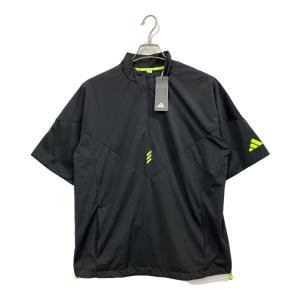 adidas (アディダス) ハーフジップ半袖ウィンド ゴルフウェア(トップス) JJ0230 メンズ SIZE L ブラック