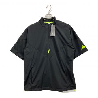 adidas (アディダス) ハーフジップ半袖ウィンド ゴルフウェア(トップス) JJ0230 メンズ SIZE L ブラック