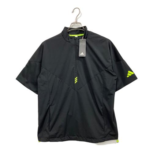 adidas (アディダス) ハーフジップ半袖ウィンド ゴルフウェア(トップス) JJ0230 メンズ SIZE L ブラック