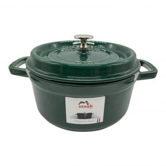 Staub(ストウブ) 両手鍋 COCOTTE RONDE 40510-662 22㎝ エメラルド
