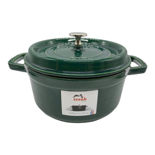 Staub(ストウブ) 両手鍋 COCOTTE RONDE 40510-662 22㎝ エメラルド