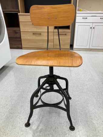 Northern Ohio Industrial (ノーザンオハイオインダストリアル) カウンターチェアー ブラウン ビンテージ品 プライウッド×アイアン TOLEDO SWIVEL SIDE CHAIR