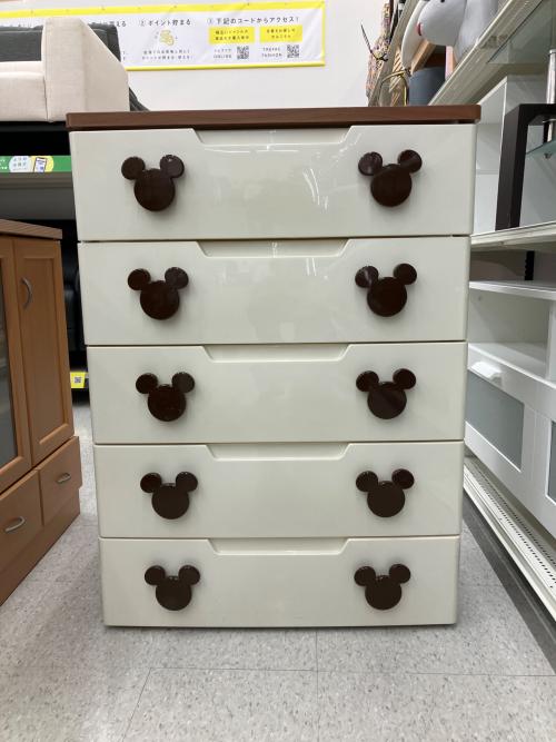 IRIS OHYAMA (アイリスオーヤマ) プラチェスト ブラウン 5段 MHG-725 ミッキーキッズチェスト 幅:約73㎝