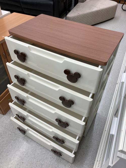 IRIS OHYAMA (アイリスオーヤマ) プラチェスト ブラウン 5段 MHG-725 ミッキーキッズチェスト 幅:約73㎝