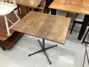 カフェテーブル ブラウン×ブラック インダストリアルデザイン ウッド×アイアン