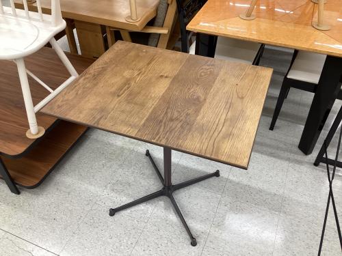 カフェテーブル ブラウン×ブラック インダストリアルデザイン ウッド×アイアン