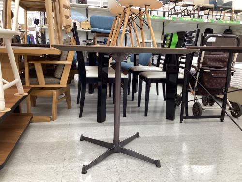 カフェテーブル ブラウン×ブラック インダストリアルデザイン ウッド×アイアン