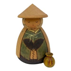 関口三作 (セキグチサンサク) こけし 太公望 釣り竿欠品