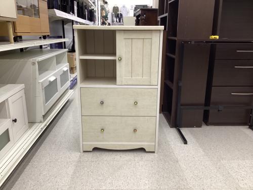 ニトリ キャビネット ナチュラル 176 1枚扉 引き出し2段 リズバレー