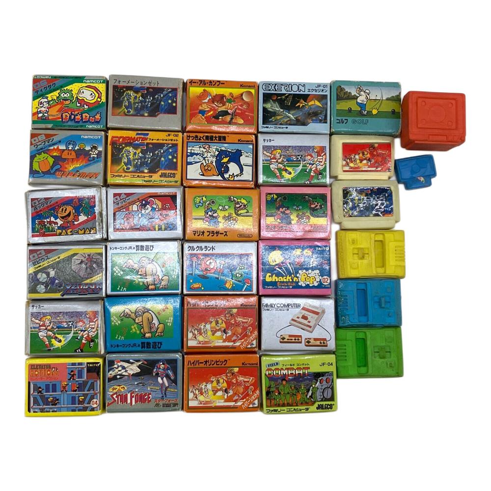 ファミコン ゲーム型 消しゴム ミニチュア 大小38個 まとめ レトロホビー ファミコン 消しゴムおまとめ｜トレファクONLINE