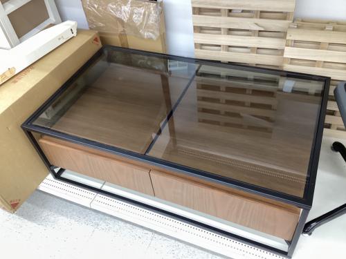 YAMADA (ヤマダ) ガラステーブル ブラウン