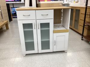 キッチンカウンター ナチュラル×ホワイト 217 3枚扉