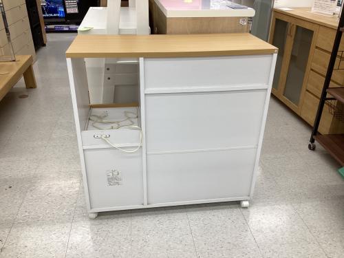 キッチンカウンター ナチュラル×ホワイト 217 3枚扉