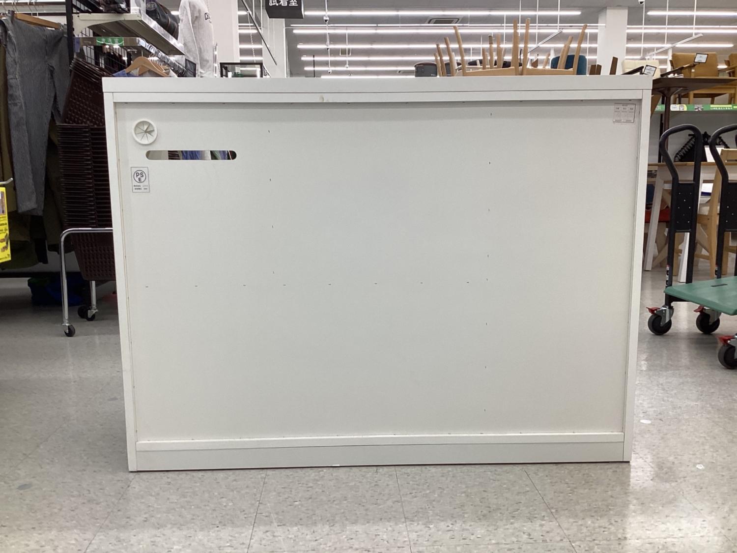 ニトリ キッチンカウンター 幅:約120㎝ シルバー×ホワイト アルミナ2