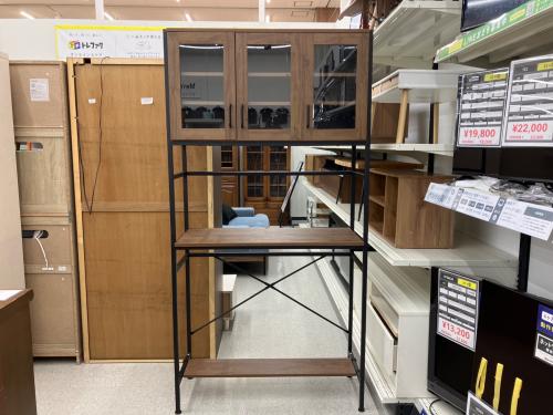 レンジラック ヴィンテージごみ箱上ラック  38 ブラウン