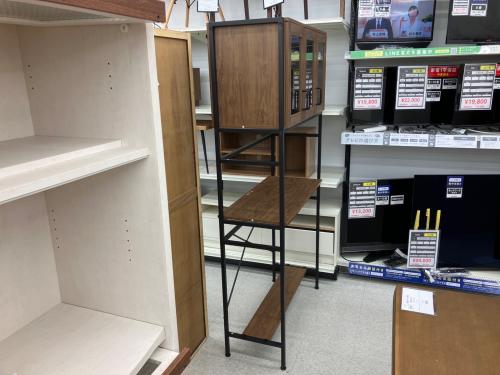 レンジラック ヴィンテージごみ箱上ラック  38 ブラウン