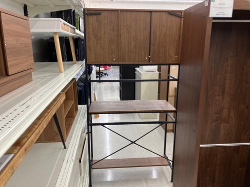 レンジラック ヴィンテージごみ箱上ラック  38 ブラウン