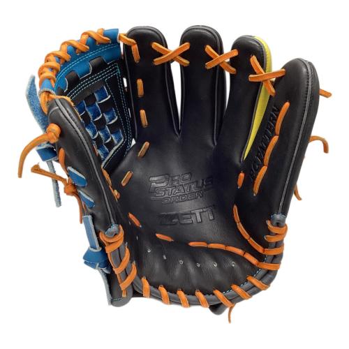 ZETT PRO STATUS 硬式グローブ ブラック×ブルー