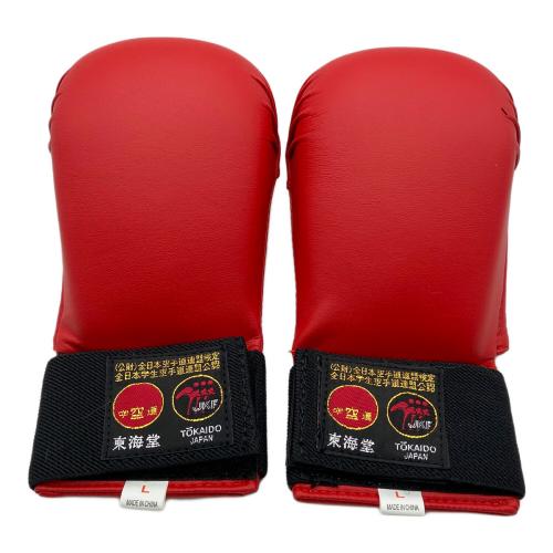 東海堂 空手用グローブ 拳サポート L赤 青セット