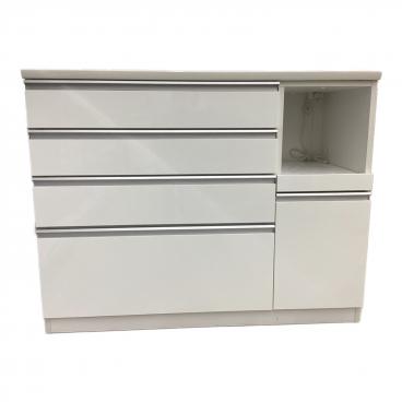 ニトリ 扉•引き出し付きキッチンカウンター レジューム【トレファク 川越店】 ニトリ（NITORI） キッチンカウンター(レジューム 90QH-R WH) : ニトリ