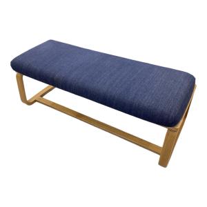 無印良品 (ムジルシリョウヒン) リビングでもダイニングでもつかえるベンチ・1 ネイビー
