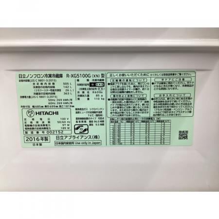 HITACHI (ヒタチ) 6ドア冷蔵庫 R-XG5100G 2016年製 143 505L
