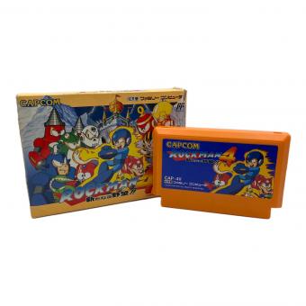 ロックマン4 ファミコン用ソフト 箱・説明書ダメージ有 -