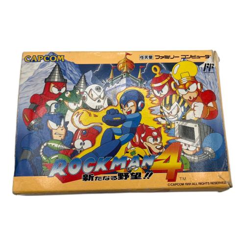 ロックマン4 ファミコン用ソフト 箱・説明書ダメージ有 -