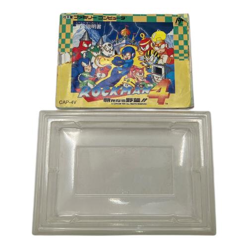 ロックマン4 ファミコン用ソフト 箱・説明書ダメージ有 -