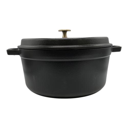 Staub (ストウブ) 鍋 1133825 ブラック COCOTTE RONDE PANIER VAPEUR 26