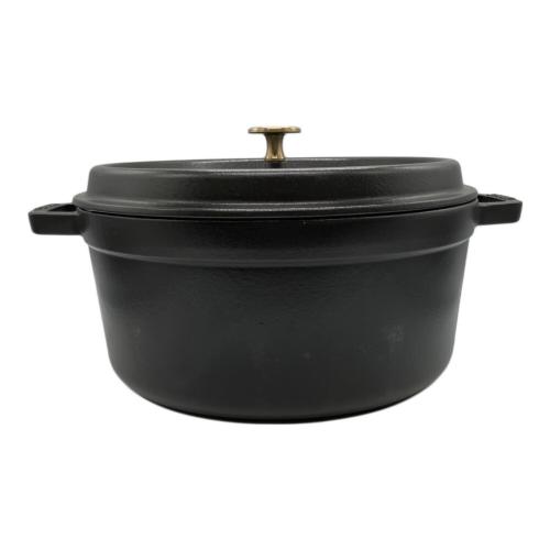 Staub (ストウブ) 鍋 1133825 ブラック COCOTTE RONDE PANIER VAPEUR 26