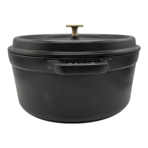 Staub (ストウブ) 鍋 1133825 ブラック COCOTTE RONDE PANIER VAPEUR 26