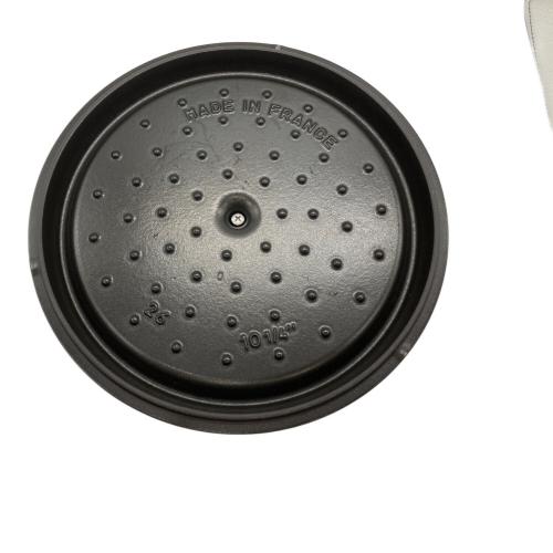 Staub (ストウブ) 鍋 1133825 ブラック COCOTTE RONDE PANIER VAPEUR 26