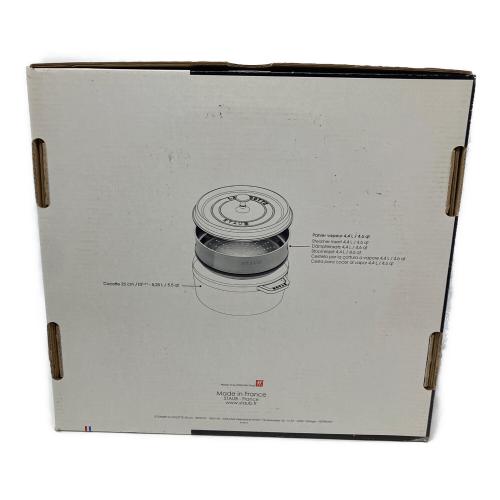 Staub (ストウブ) 鍋 1133825 ブラック COCOTTE RONDE PANIER VAPEUR 26