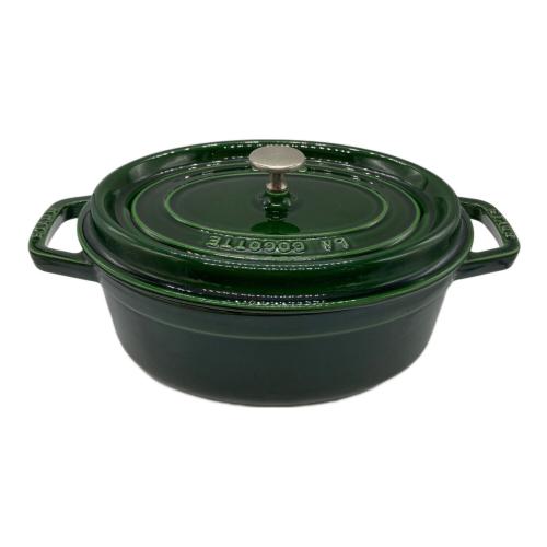 Staub (ストウブ) オーバルココット 両手鍋 セージグリーン