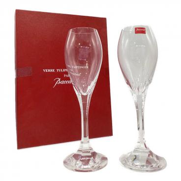 取りに来られる方限定！！　Baccarat   シャンパンフルート　ローハン　2Pセット Baccarat (バカラ) ローハン シャンパンフルートグラス ①｜トレファク