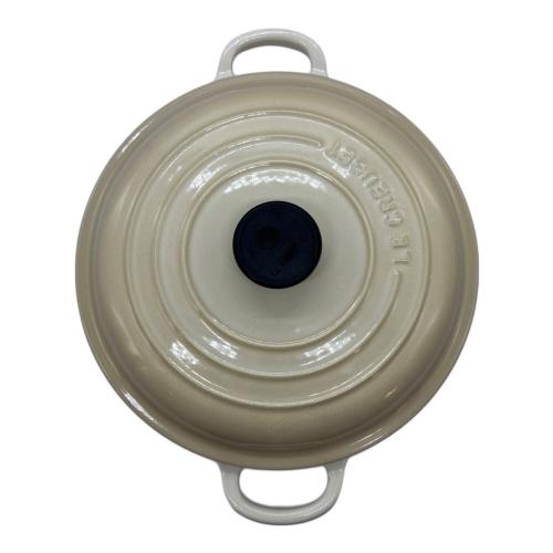 LE CREUSET (ルクルーゼ) 両手鍋  30㎝ ホワイト ビュッフェキャセロール