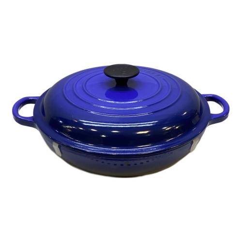 LE CREUSET (ルクルーゼ) 両手鍋 26cm コバルトブルー ビュッフェ・キャセロール