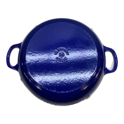 LE CREUSET (ルクルーゼ) 両手鍋 26cm コバルトブルー ビュッフェ・キャセロール