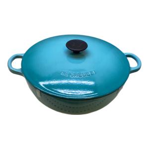 LE CREUSET (ルクルーゼ) 両手鍋 26cm ターコイズ マルミット