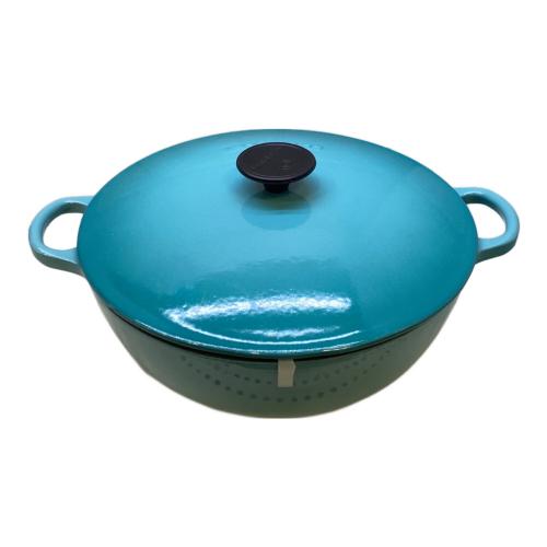 LE CREUSET (ルクルーゼ) 両手鍋 26cm ターコイズ マルミット