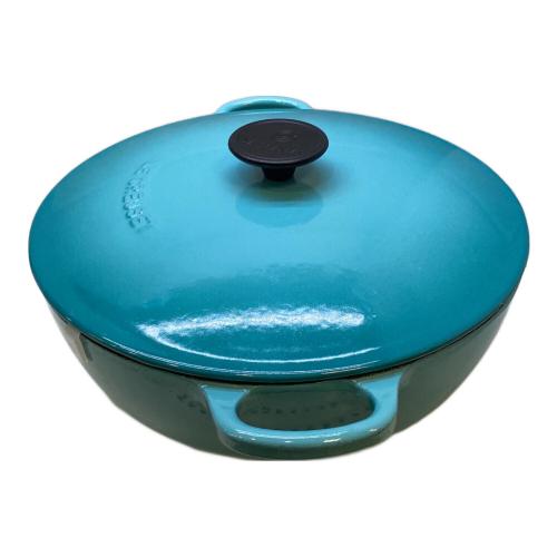 LE CREUSET (ルクルーゼ) 両手鍋 26cm ターコイズ マルミット