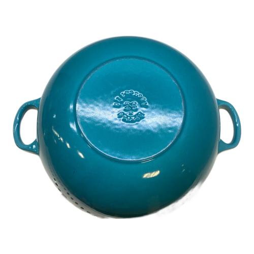 LE CREUSET (ルクルーゼ) 両手鍋 26cm ターコイズ マルミット