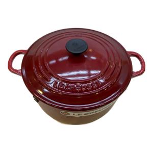 LE CREUSET (ルクルーゼ) 両手鍋 22cm バーガンディー ココット・ロンド