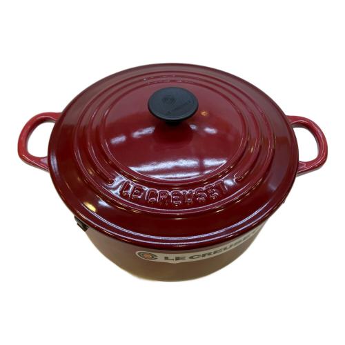 LE CREUSET (ルクルーゼ) 両手鍋 22cm バーガンディー ココット・ロンド