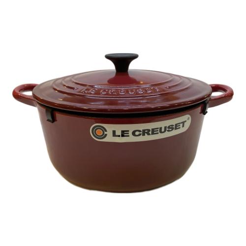LE CREUSET (ルクルーゼ) 両手鍋 22cm バーガンディー ココット・ロンド